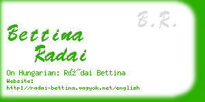 bettina radai business card